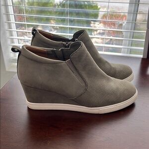 Susina Gray Wedge Ankle Boots